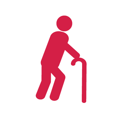 Person with Cane Red
