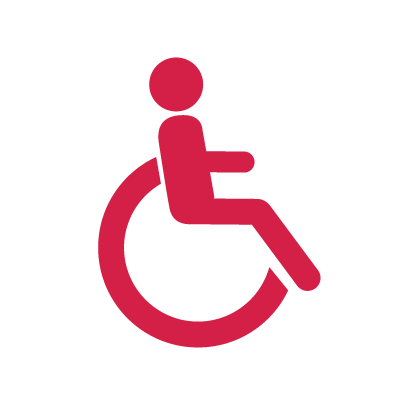 Wheelchair Icon Red