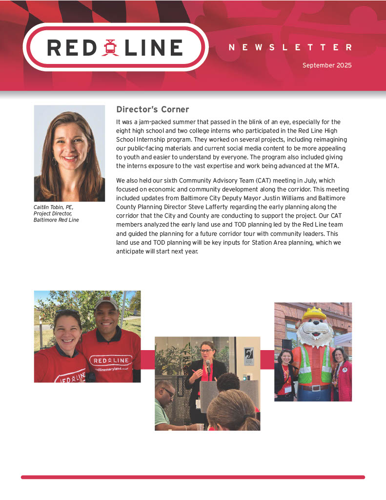 September 2025 MTA Red Line Newsletter Thumbnail