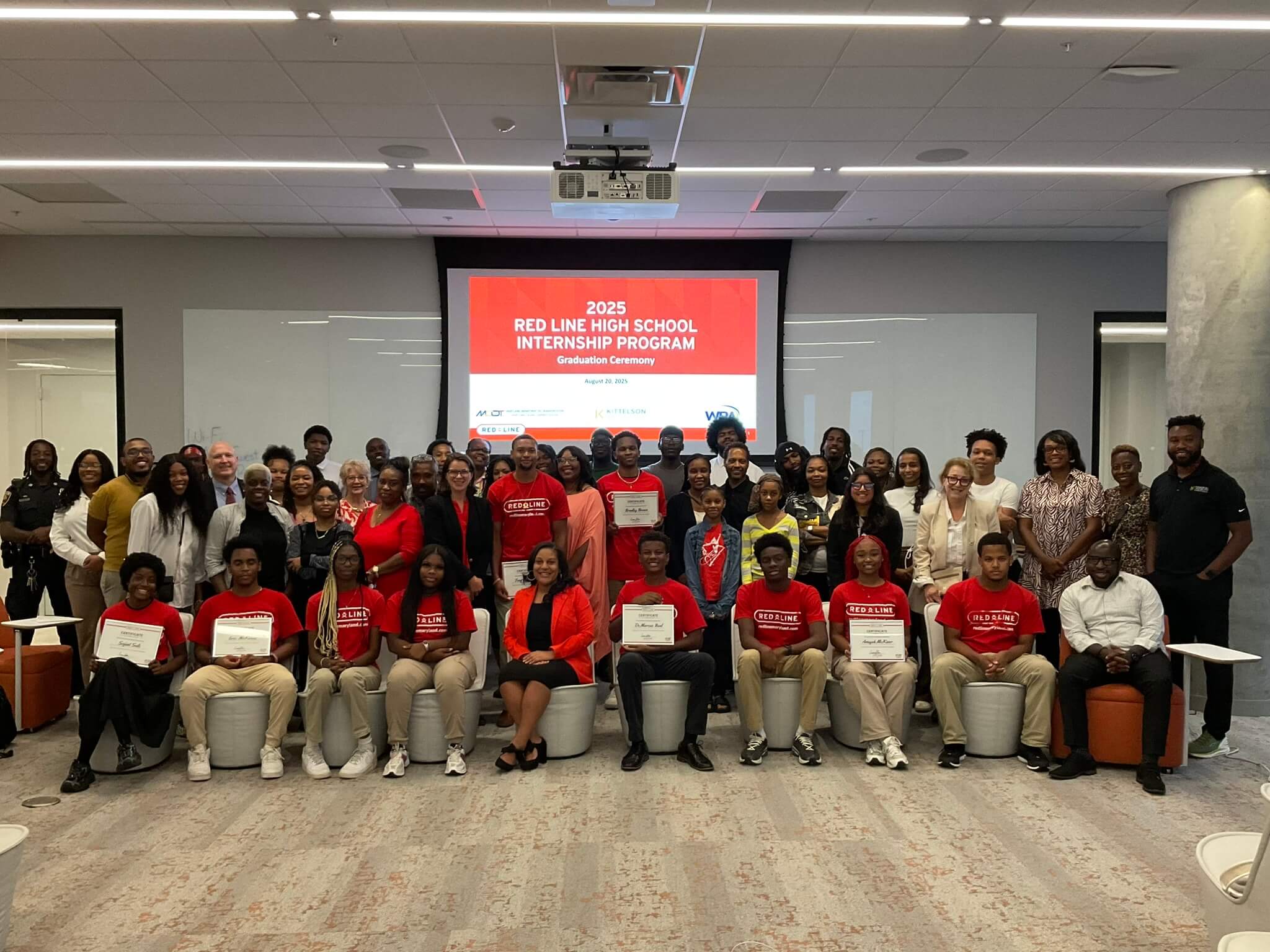 2025 Red Line Interns graduation posed group photo